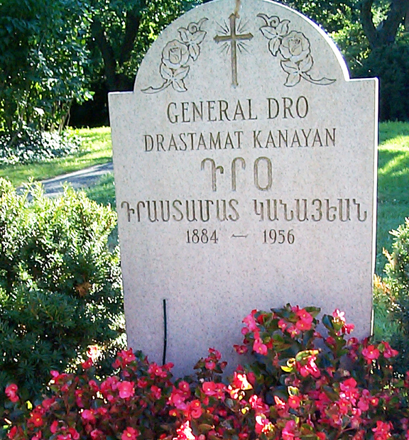 General Dro's grave at Mt. Auburn Cemetery in Cambridge, Mass. before his remains were transferred to Armenia