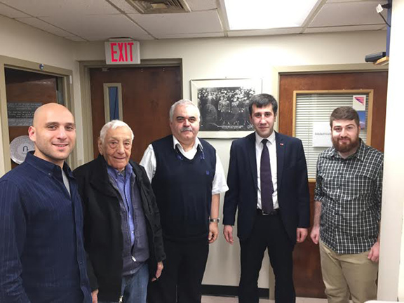 Ruben Melikyan meets with the staff of Hairenik Weekly and The Armenian Weekly