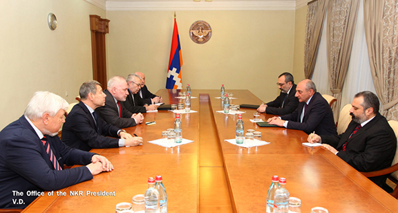 OSCE Minsk Group Co-Chairs meet Artsakh officials on March 28, 2017 in Stepanakert (Photo: President of the Artsakh Republic)