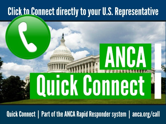 The Armenian National Committee of America launched "Quick Connect," an automated calling system to directly dial members of congress 