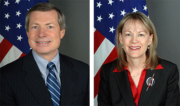 James Warlick , the former US Minsk Group Co-Chair and his wife, Mary, an energy envoy at the State Department