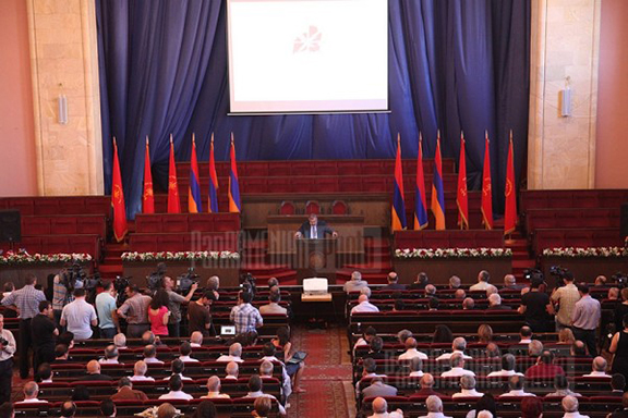 A scene from the ARF World Congress held in Armenia in 2011