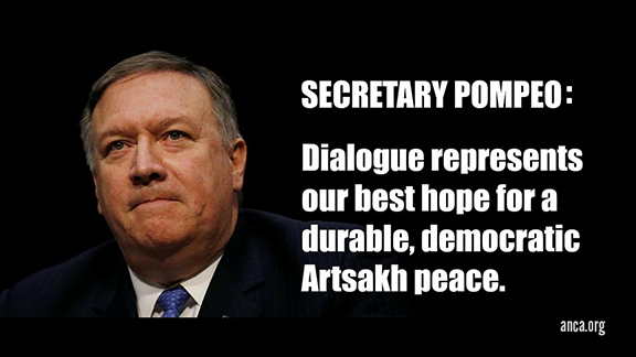 Secretary of State Mike Pompeo is urged to take action on US-Artsakh dialogue