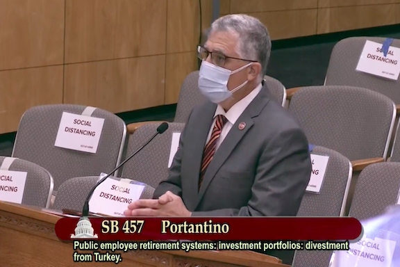 California State Senator Anthony Portantino discussing Senate Bill 457 on April 19